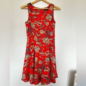 MINKPINK coral floral print summer dress